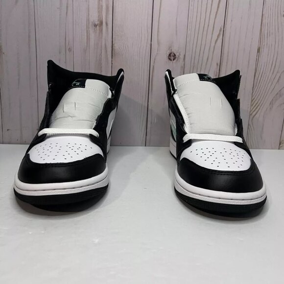 Nike Men\'s Air Jordan 1 Mid Shoes - White Green Glow Black DQ8426 103 main image 13
